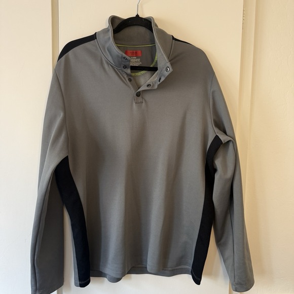 Alfani Other - Alfani Men's XL Grey/Black 1/4 Snap Pullover Sweater Long Sleeve Slim Fit